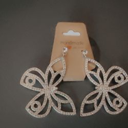 Butterfly Hoop Earrings 