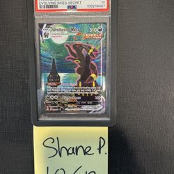 2021 POKEMON SWORD & SHIELD EVOLVING SKIES SECRET FULL ART/UMBREON VMAX PSA 10