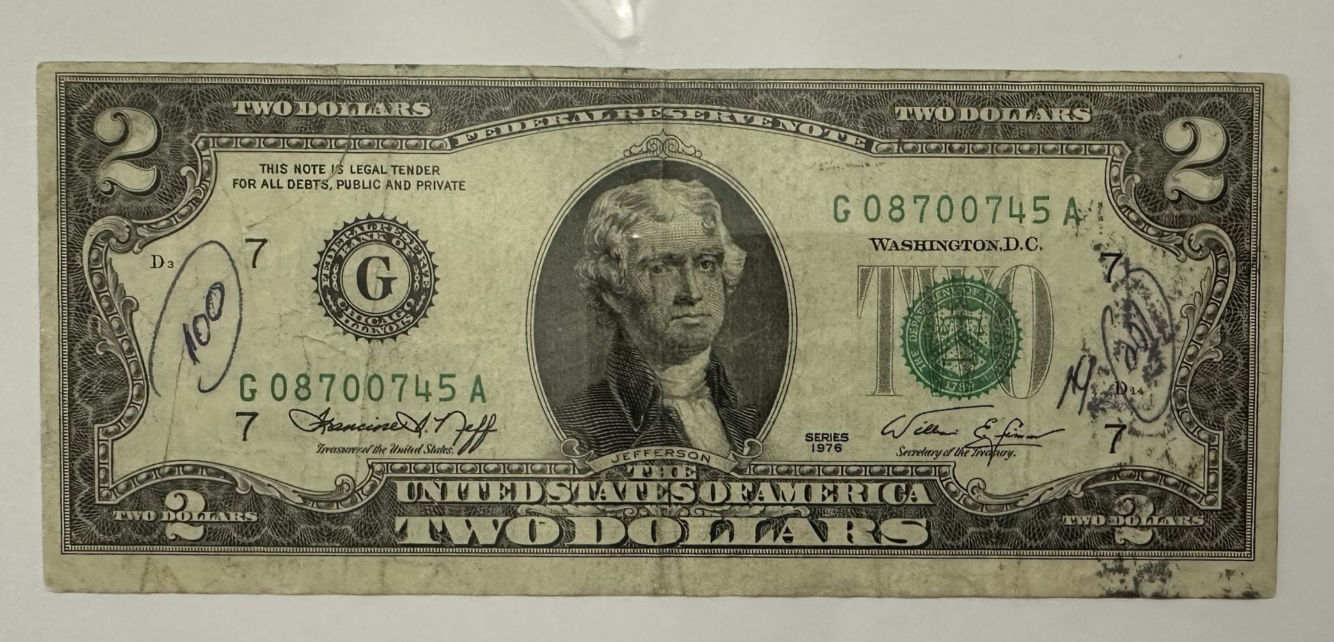 Rare 1976 $2 Bill