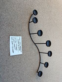 Black Wavy Multi-Taper Candle Holder