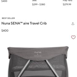 Nuna SENA Aire Playard and Travel Crib Pottery Barn Exclusive
