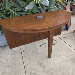 Mid Century Modern Style Wooden Half Moon (Demilune) Consolé Table 