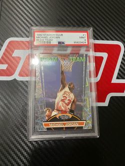 1992 stadium club Michael Jordan beam team Psa 9