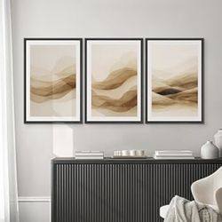 Wall Art Picture - 3 Pieces 36 X 24 Size Each 