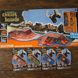 Brand New, Sealed Tony Hawk “Circuit Boards” remote-control skateboard + skatepark set