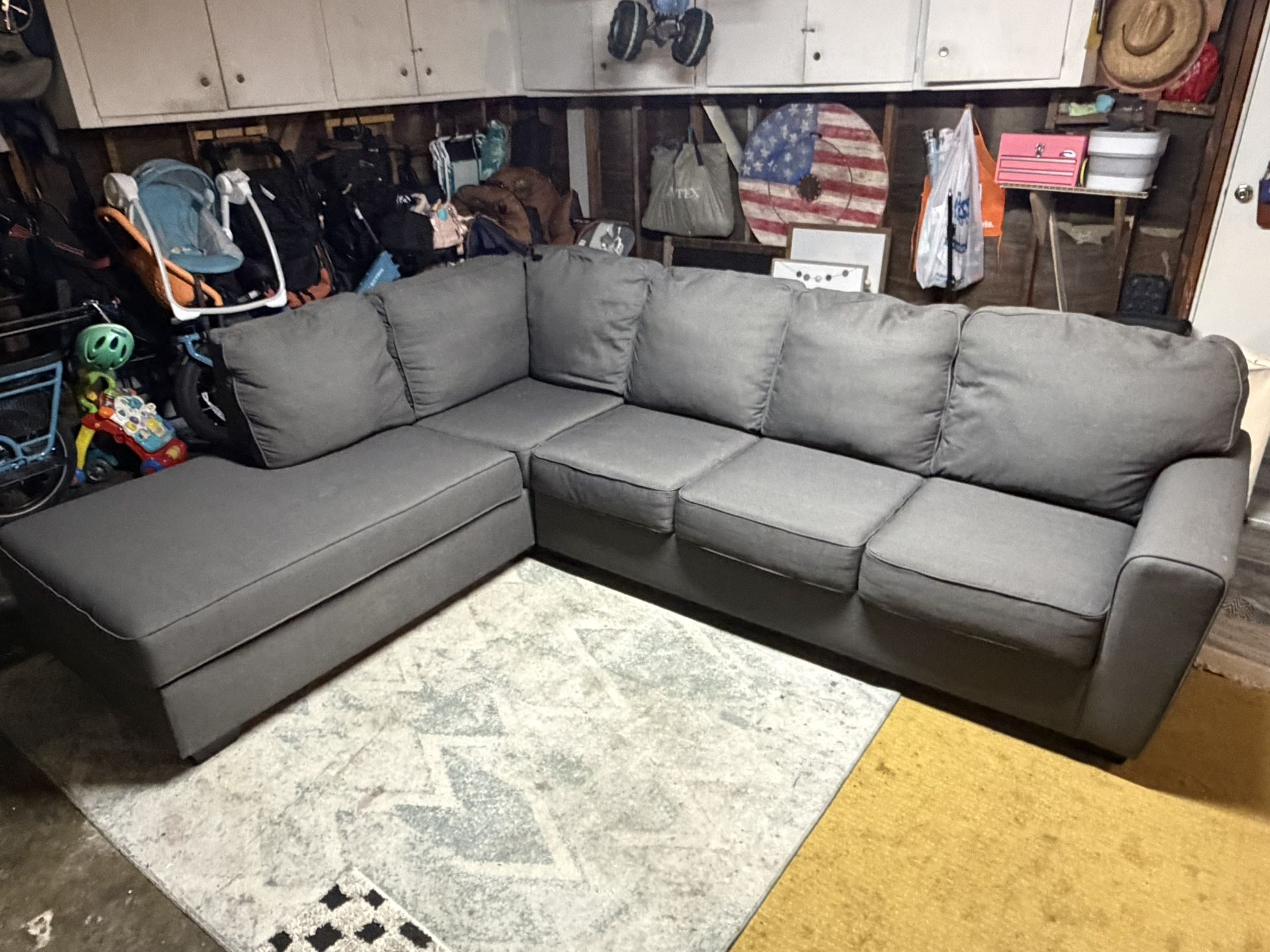 Grey Living Spaces Sectional Couch
