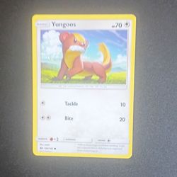 Yungoos Pokémon Trading Card 109/149