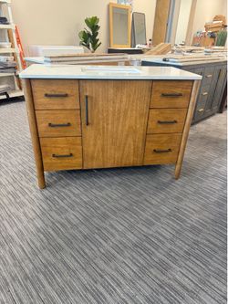48” Bathroom vanity in dark wood color
