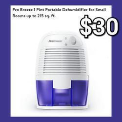 NEW ProBreeze Mini Dehumidifier For Small Rooms Up To 215 Sq Ft: njft 