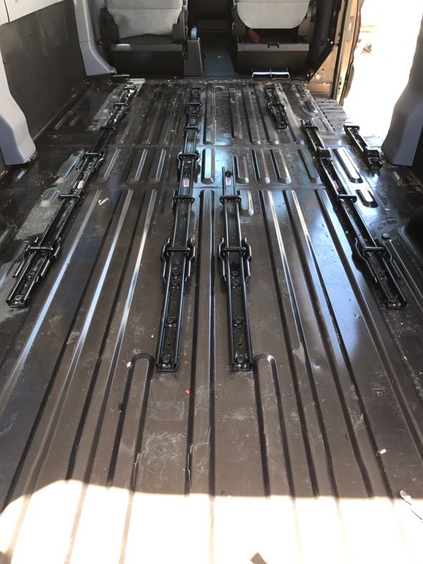 Ford transit van floor seat rails
