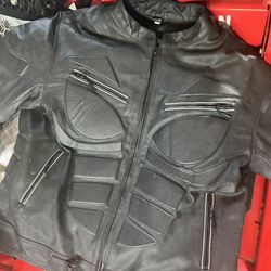 Leather Motorcycle Jacket XL