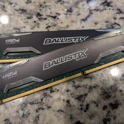 Crucial Ballistic Sport RAM 8GBs (2x4GB)