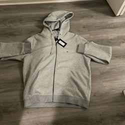 grey tommy hilfiger zip up 