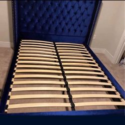 King velvet Bed frame 