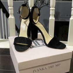 Ivanka Open toe black heels