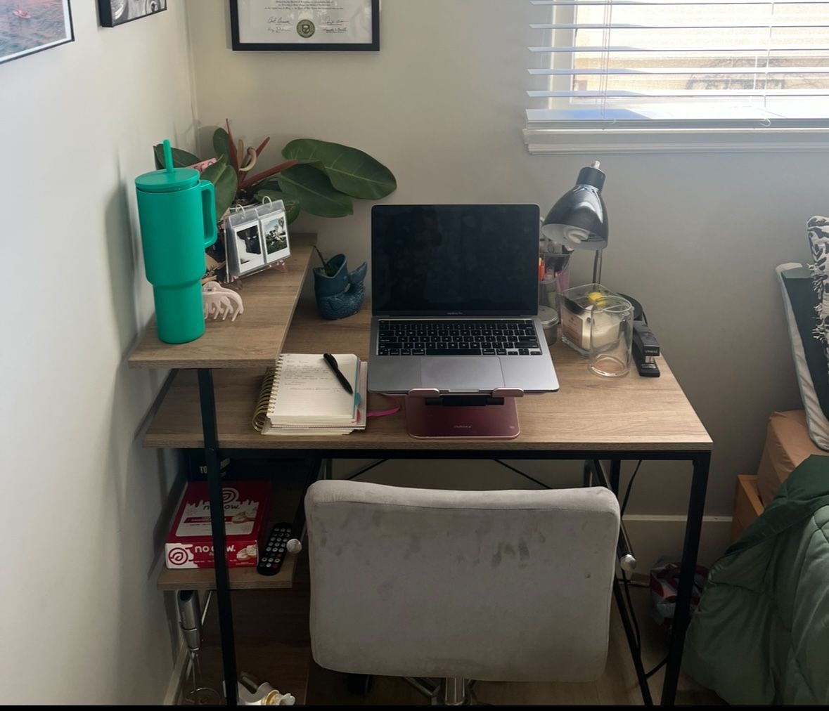 Wooden Desk With Storage