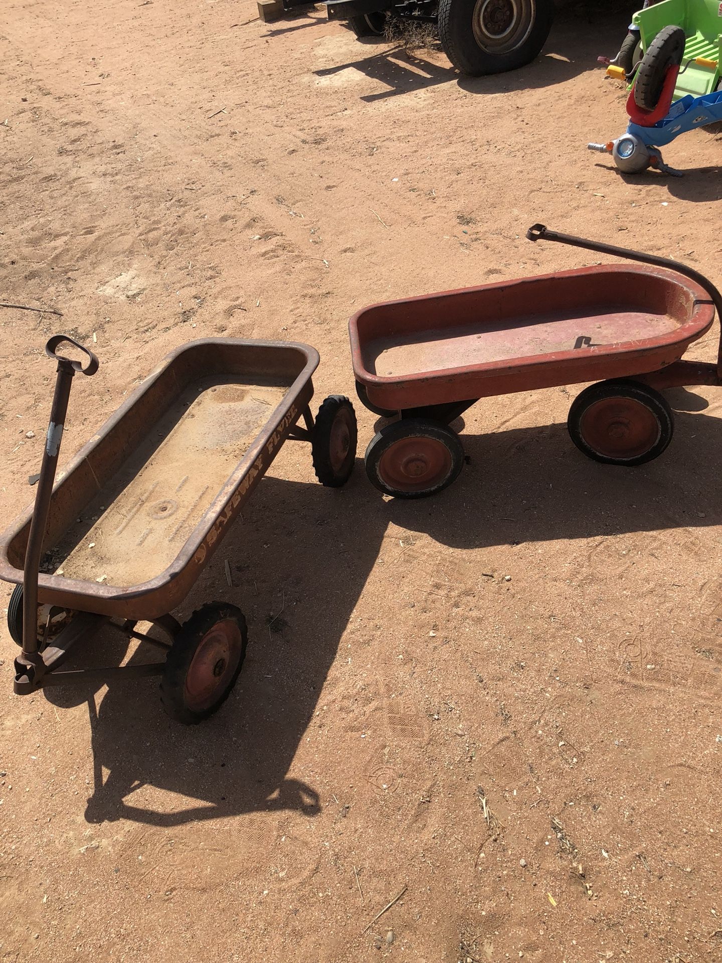 Vintage toy wagons