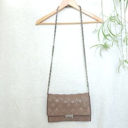 NWOT Judith Ripka Women's Tan Clutch Stingray Quilted Leather Clutch