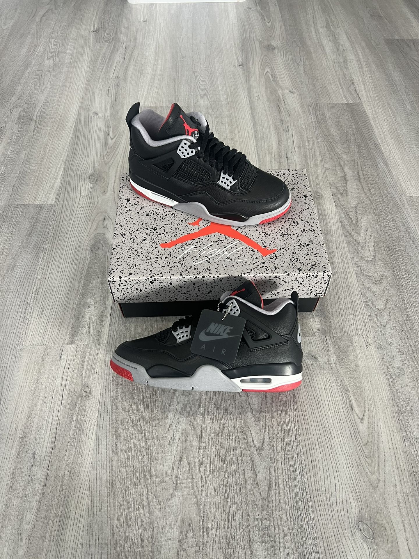 Jordan 4 Retro Reimagined Bred Men, Women, GS Size New