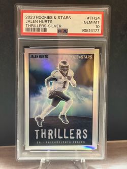 Jalen Hurts 2023 Rookies & Stars Thrillers Silver PSA 10