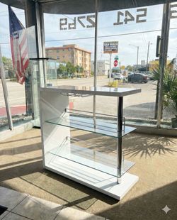 White Home Bar Table / Mesa Bar Blanca Moderna