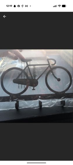 Black Metal Bicycle Wall Hook Rack