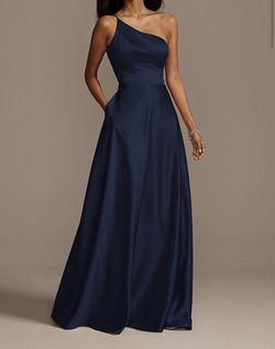 Navy Blue One Strap Dress