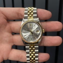 36MM Rolex Datejust Silver Stick Dial On Two Tone Jubilee Band