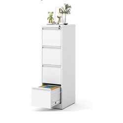 V-File Cabinet, Vertical File Cabinets with Lock for Home Office,Heavy Duty Office Steel Filing Cabinet for Hanging Letters/Legal/A4, Assembly Require