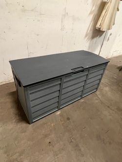 New 75 Gallon Large Indoor Outdoor Storage Box With Wheel