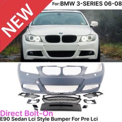 Bmw 06 08 E90 M Tech Front Bumper Lci Style For pre Lci Fits 328i
