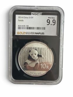 2014 China Silver Panda 1oz NGC MS 9.9