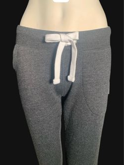Gray Drawstring Sweatpants with Pockets