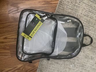 NWT Clear Book Bag 
