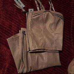 2 Piece Set Tan Color Size Medium Perfect For Summer