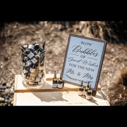 Bubbles Wedding Sign