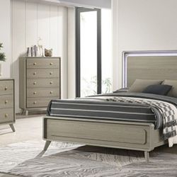 Brand New Grey 4pc Queen Bedroom Set (Available In Eastern King)
