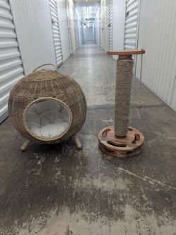 Cat house and toy