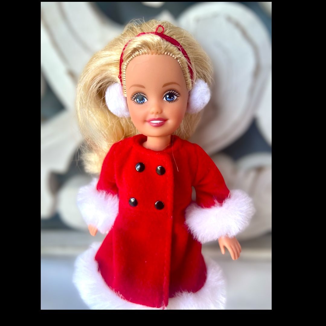 1999 Barbie Holiday Sisters Stacie Doll Christmas Edition Vintage 5"