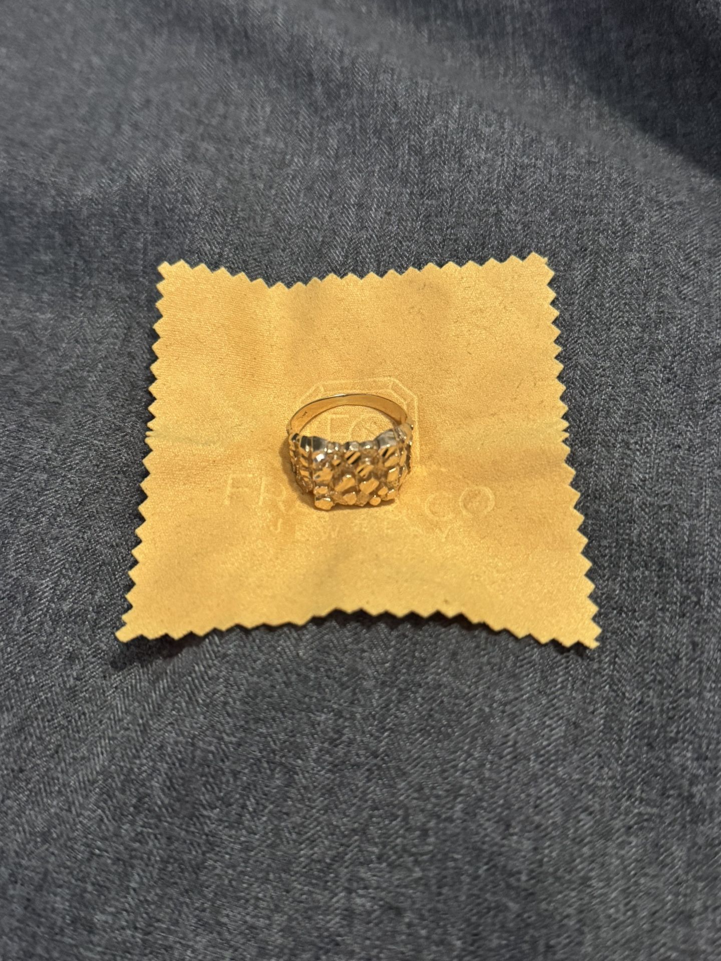 SOLID GOLD NUGGET RING