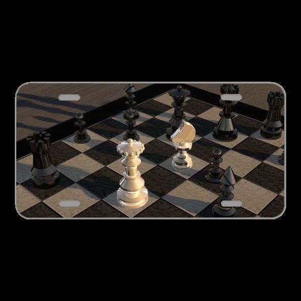 License Plate Novelty Car Front Chess Chess Game Chess Pieces Figure