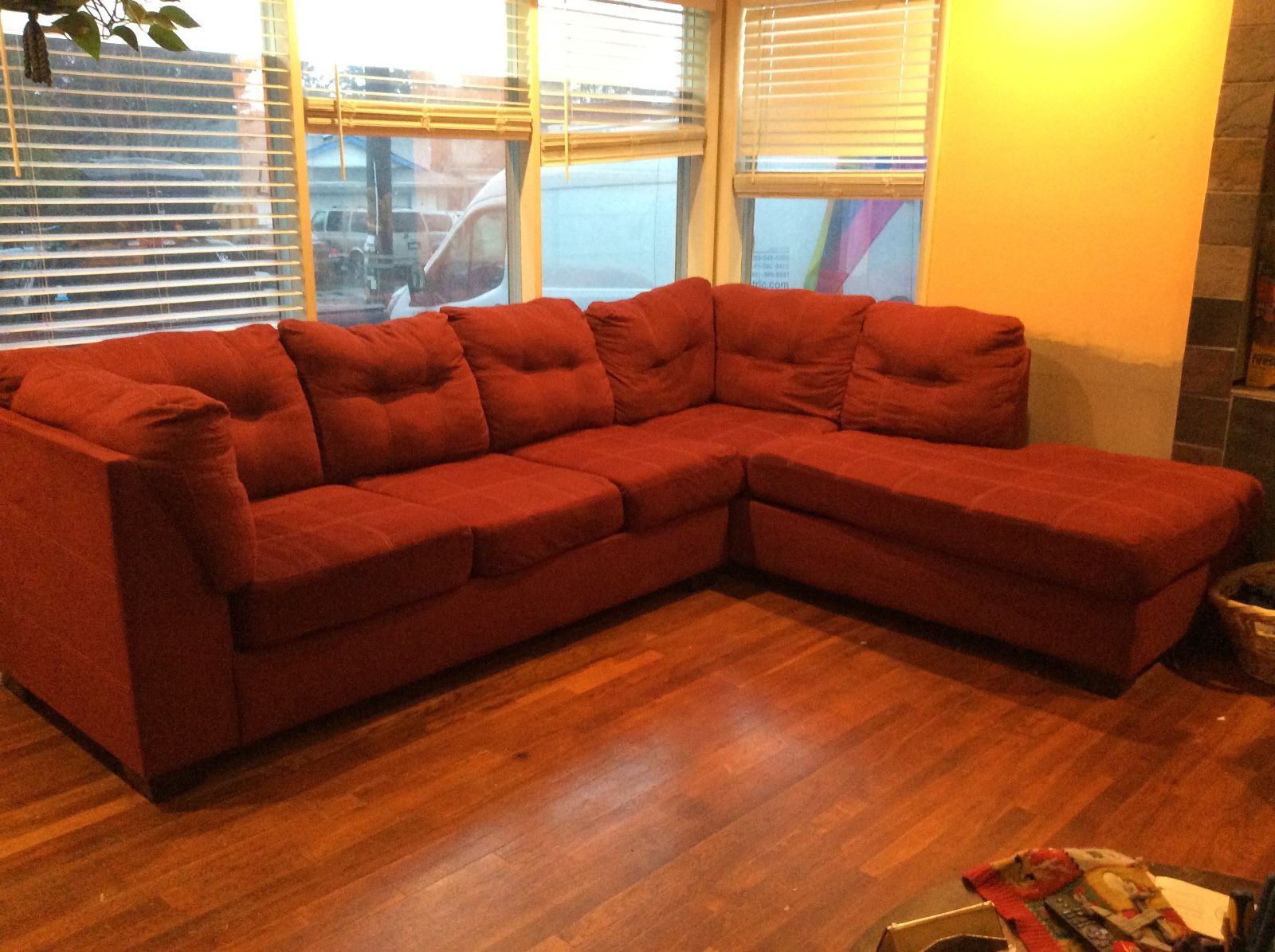 Lovely Red Sectional Couch