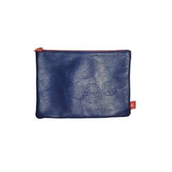 Marvel SPIDERMAN - Embossed Faux Leather Blue and Red  Zippered Pouch 