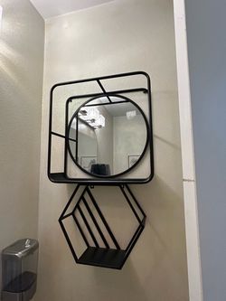 Hanging Shelf with Mirror