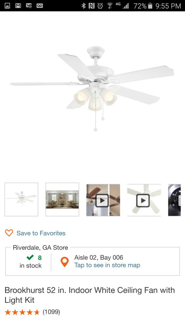 52in Brookhurst Ceiling Fan For Sale In College Park Ga Offerup