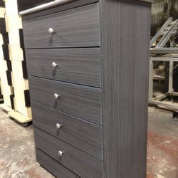 New Gray Dresser 5 Drawers Cajonera Gris Nueva 5 Cajones