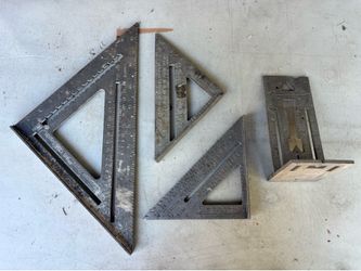 4pc Carpenter Rafter Speed Square Layout Tool Lot