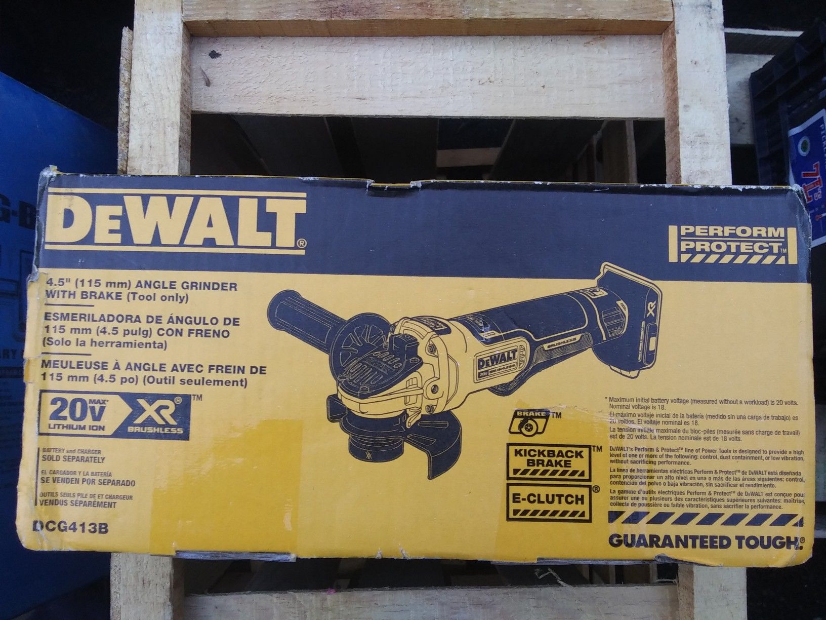 DeWalt 20V XR 4.5" angle grinder