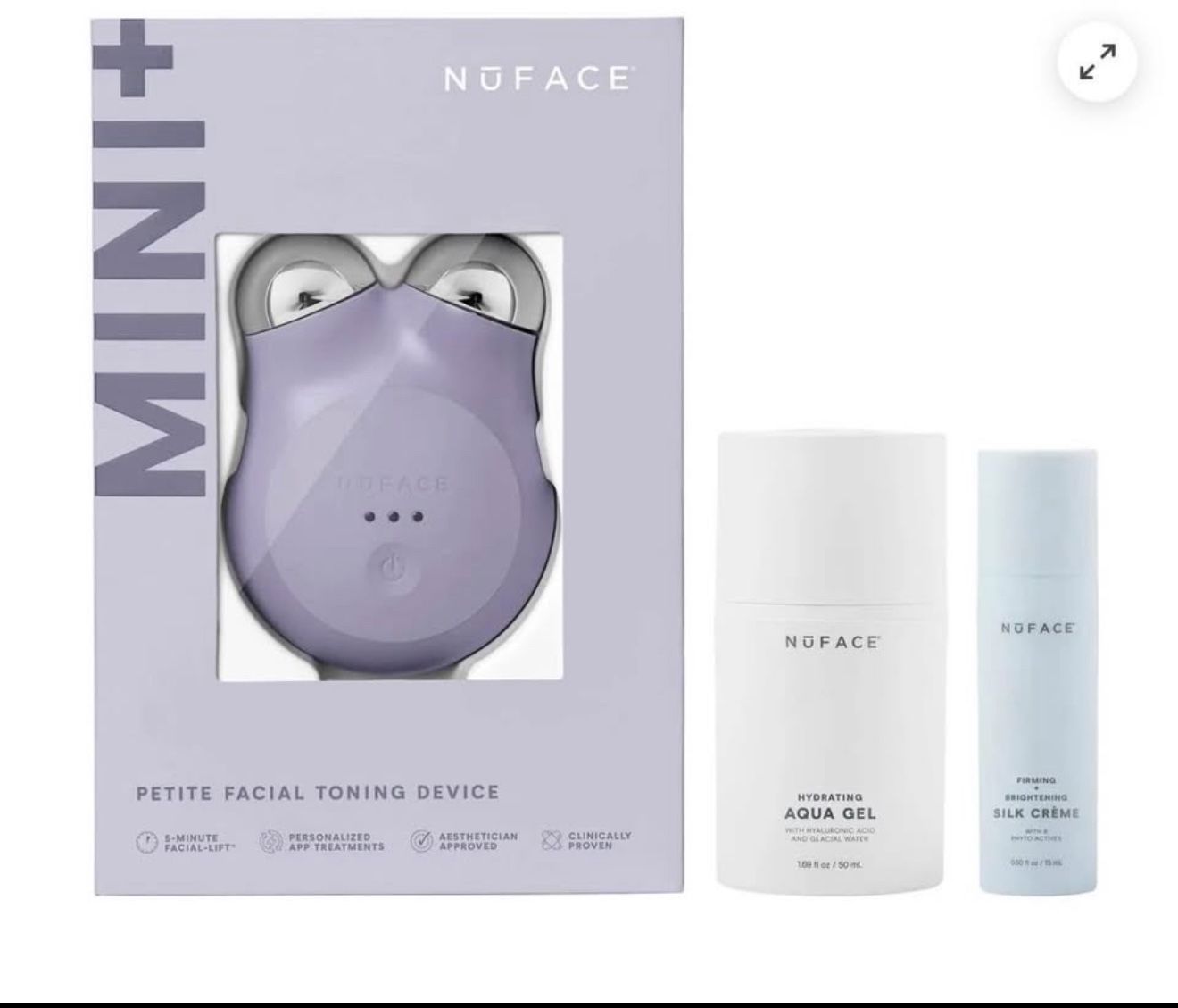 Nuface MINI+ Starter Kit Smart Petite Microcurrent Facial Toning Kit