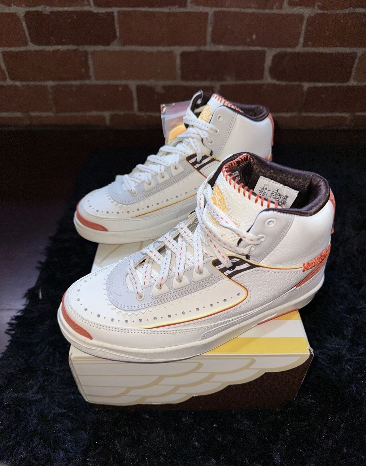 Nike Air Jordan 2 Retro SP x Maison Château Rouge Orange Sail DO5273 180 Size 3Y